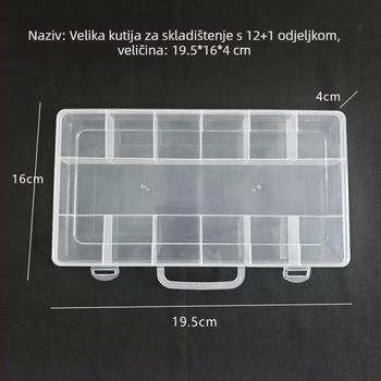 Stolna kutija za pohranu, PP plastika, karirani uzorak, kapacitet 1 L, set od 100 komada