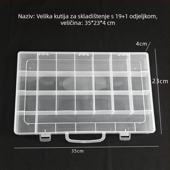 Stolna kutija za pohranu, PP plastika, karirani uzorak, kapacitet 1 L, set od 100 komada