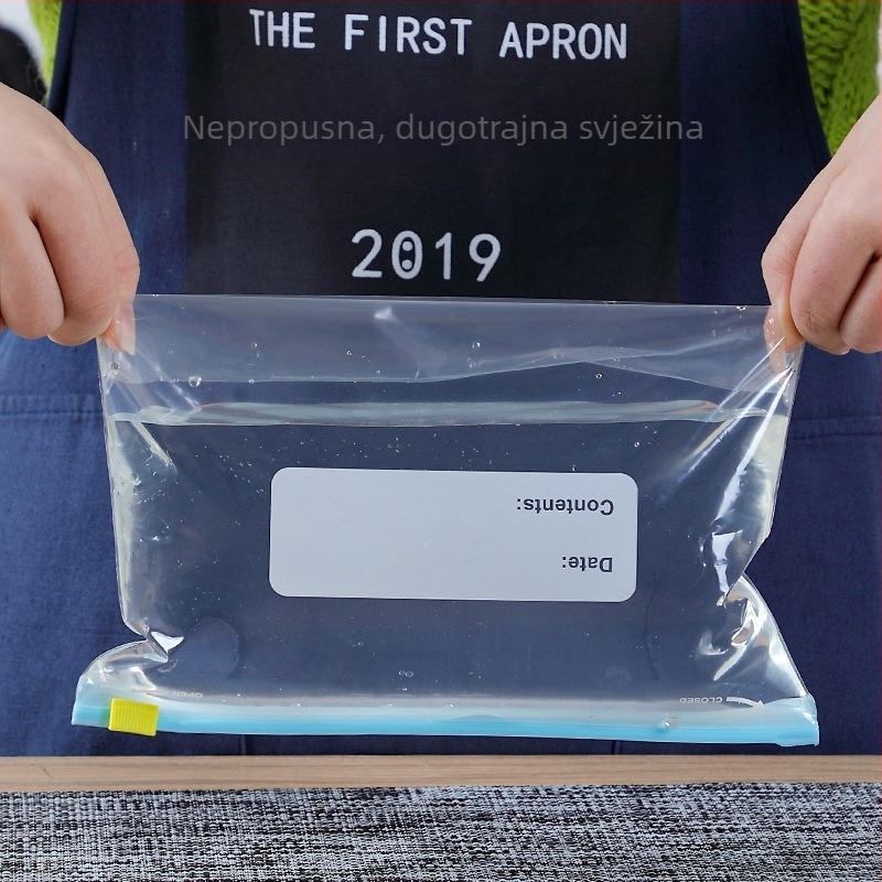 Vrećica za vakuumsko zatvaranje za zamrzivač, prehrambena PE kvaliteta, debeća, samozatvarajuća, za pohranu u hladnjaku, -60°C do 100°C, pakiranje 15/20/25 komada