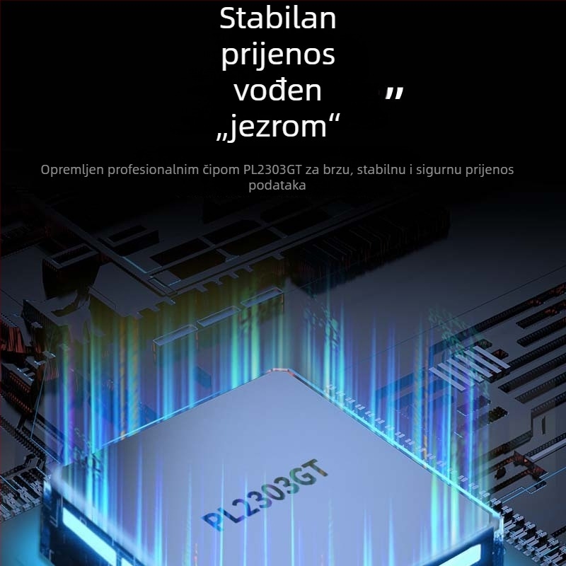 Lite USB-RS232 serijski kabel ZE394C, PL2303 čip, USB-Serial sučelje, brzina 300bps–921600bps, muški konektor