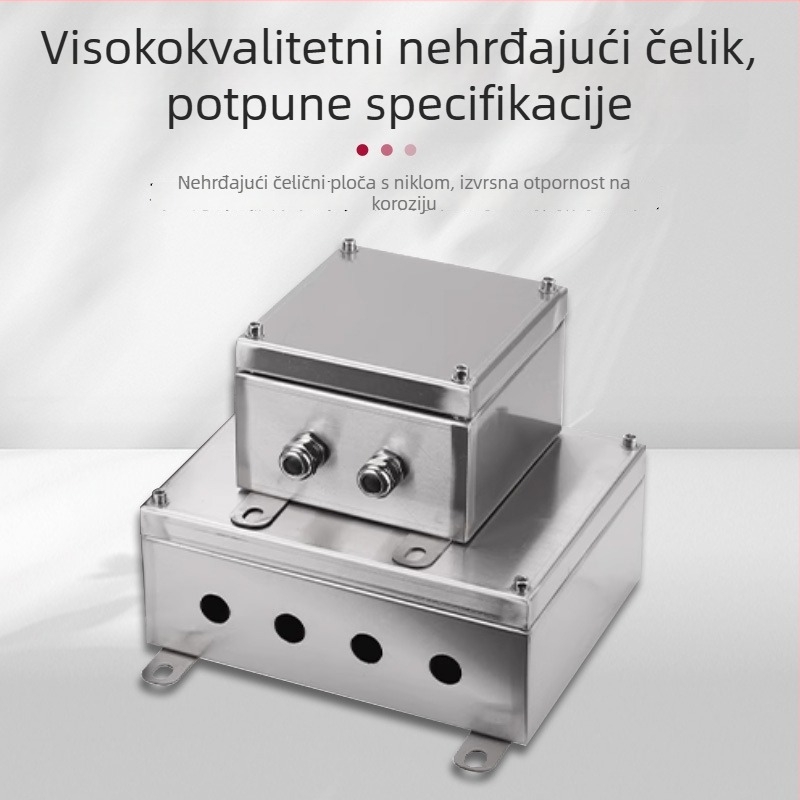 304 vanjska nehrđajuća čelična terminalna kutija, vodootporna kutija za spojeve, 1 mm debljina ploče, CCC certifikat