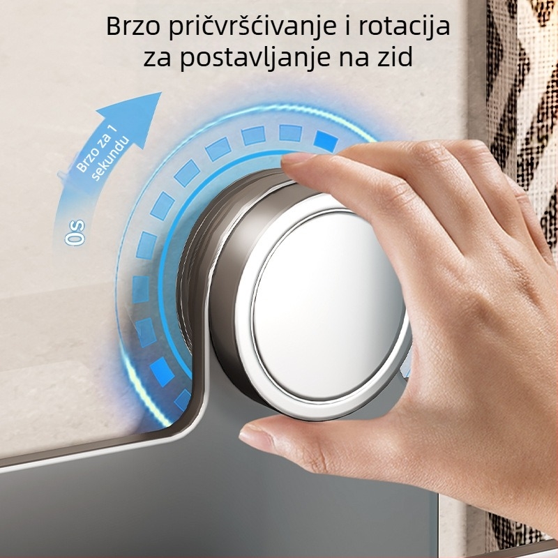 Držač za četkice za zube i posudu za ispiranje usta, zidni, dvodijelni set (Brand Baihan, Materijal Space Aluminum, Premaz: Sprejni Plast, Stil: Moderna Jednostavnost)