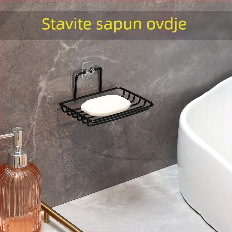 Stenski držač sapuna od nehrđajućeg čelika - dvostruka posuda za sapun, set od dva komada, CE certifikat