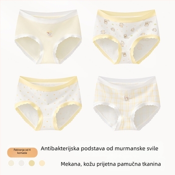 Dječje gaćice za djevojčice od pamuka, Klasa A, 47,5% pamuka, za djecu 8+ godina (visina 140 cm), Zimska kolekcija 2024