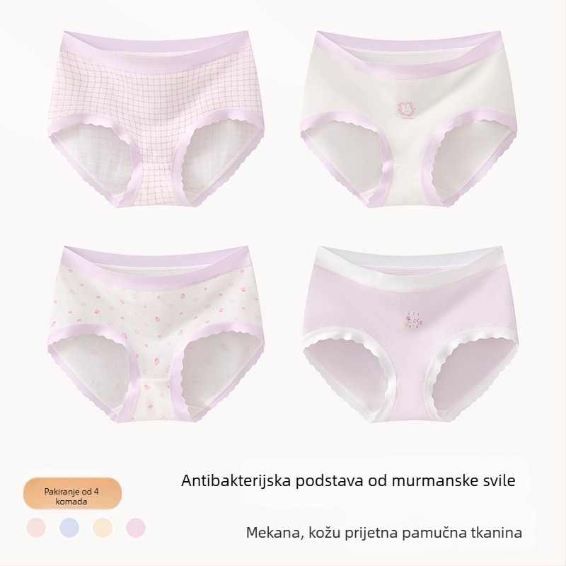 Dječje gaćice za djevojčice od pamuka, Klasa A, 47,5% pamuka, za djecu 8+ godina (visina 140 cm), Zimska kolekcija 2024