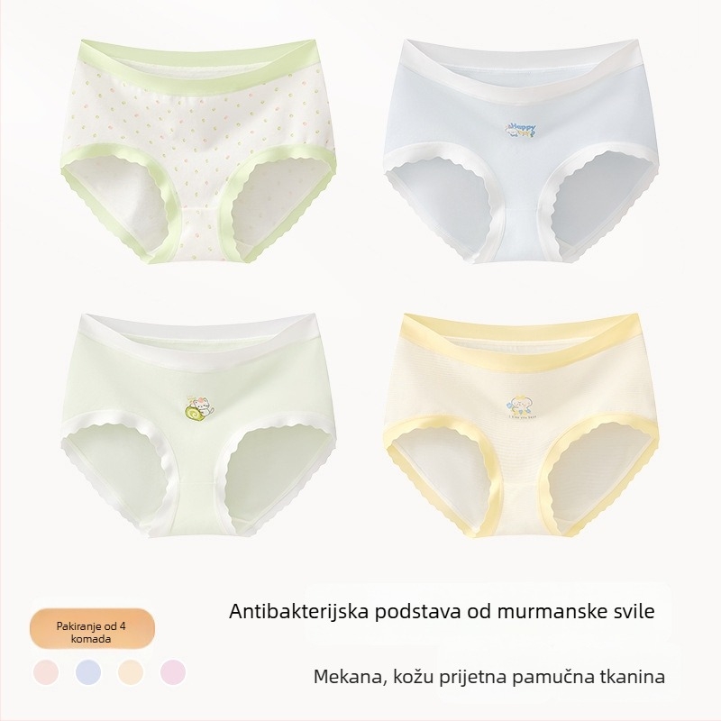 Dječje gaćice za djevojčice od pamuka, Klasa A, 47,5% pamuka, za djecu 8+ godina (visina 140 cm), Zimska kolekcija 2024