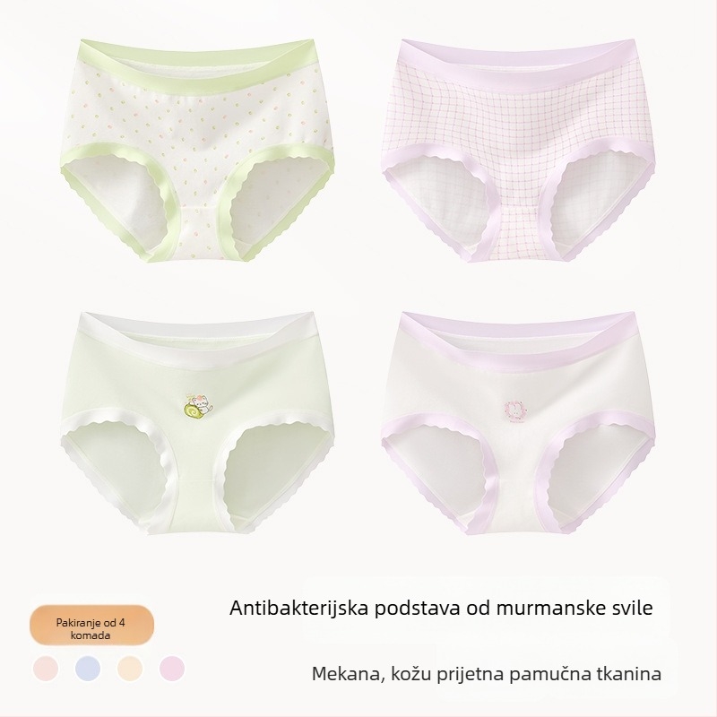 Dječje gaćice za djevojčice od pamuka, Klasa A, 47,5% pamuka, za djecu 8+ godina (visina 140 cm), Zimska kolekcija 2024