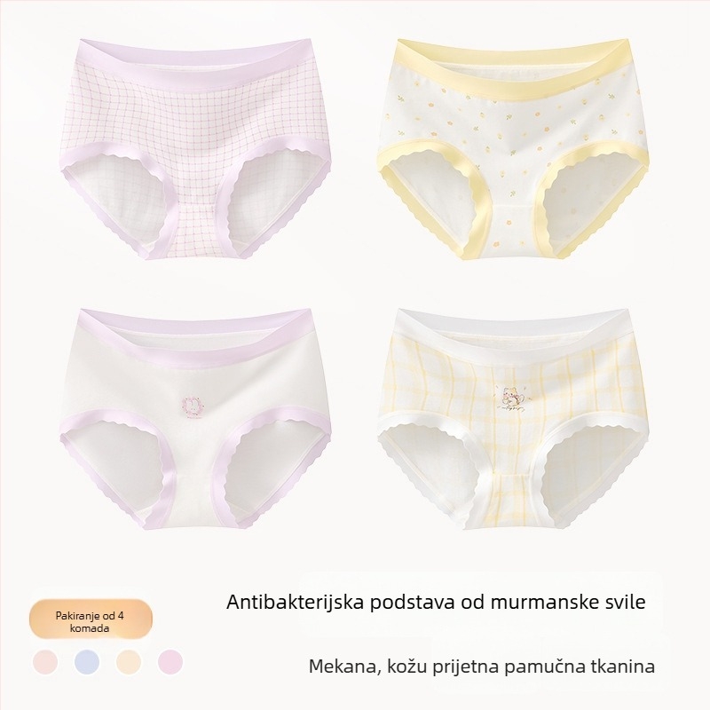Dječje gaćice za djevojčice od pamuka, Klasa A, 47,5% pamuka, za djecu 8+ godina (visina 140 cm), Zimska kolekcija 2024