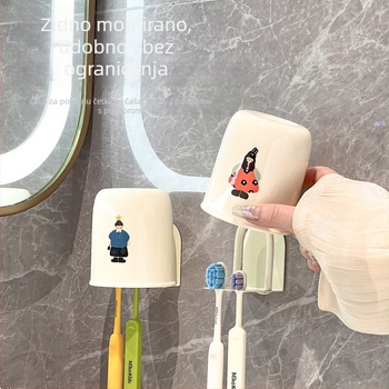 Držač četkice za zube, za zid, magnetsko pričvršćivanje, plastični, mogućnost logotipa