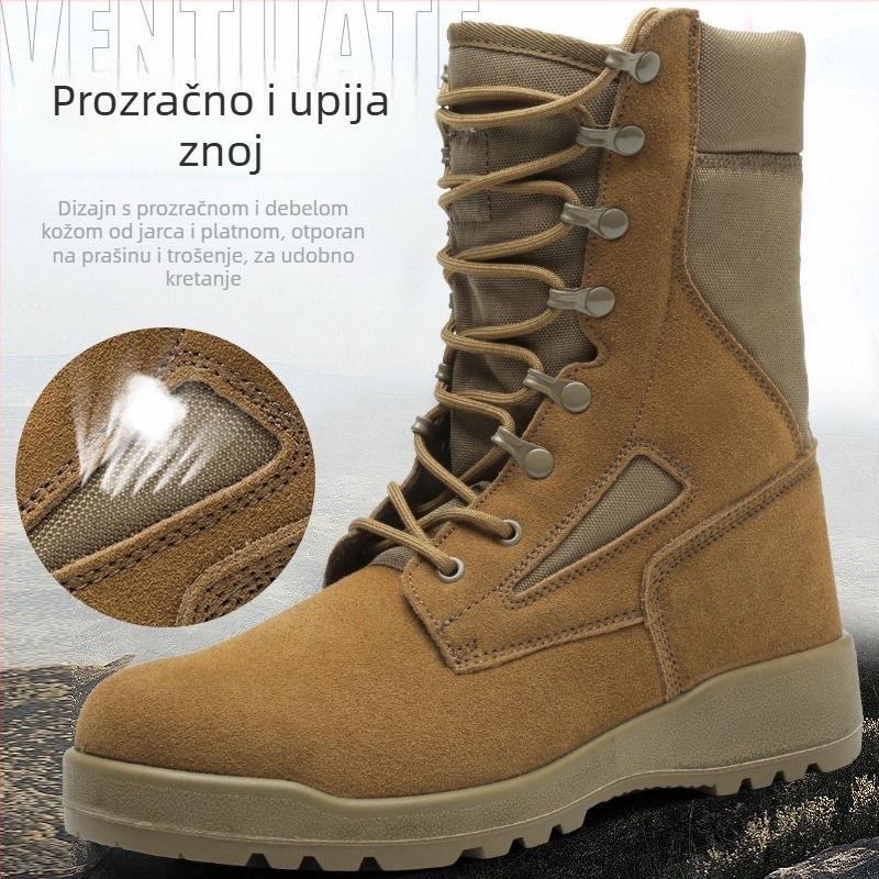 Taktičke čizme s protukljiznom — visoki gornji dio, nubuk koža drugog sloja, vodootporne, model BL, za outdoor