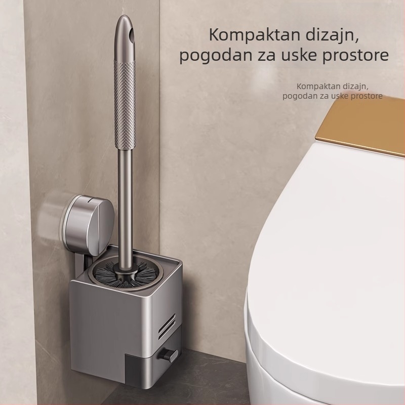Xinyan Kupaonica: Zidni držač za četkicu za WC sa usisnom čašom i ormarićem za kupaonicu, nosivost 20 kg, model 001-M04-NB, završna plastna prevleka