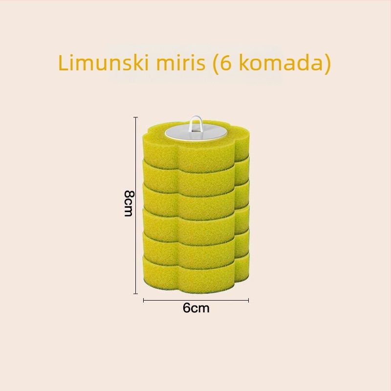 Jednokratna četka za WC uz set zamjenskih glava, zidna montaža, bez mrtvih kutova; Saint-wang plastika, moderan stil