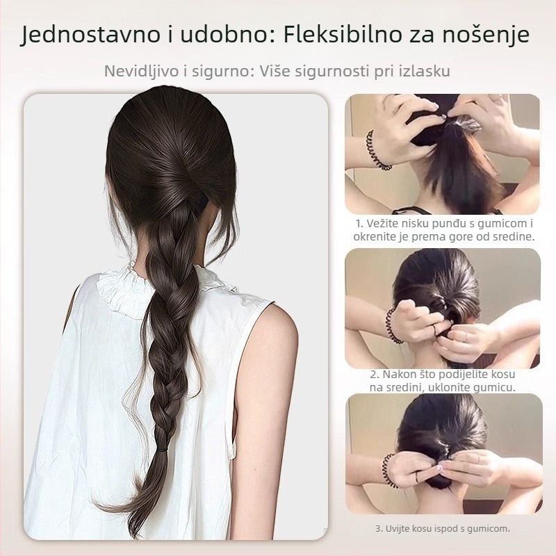 Perika s repom, model Fishy Ponytail, vlasi od visoke temperature žice, mehanizam, nije za bojanje