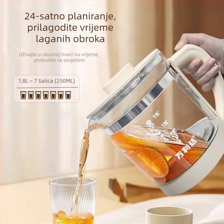 Malida Višenamjenski stakleni dekocionik, Dx-818, 1.5–2 L, 220 V, 500–1000 W, elektronički termostat, upravljanje mikroprocesorom