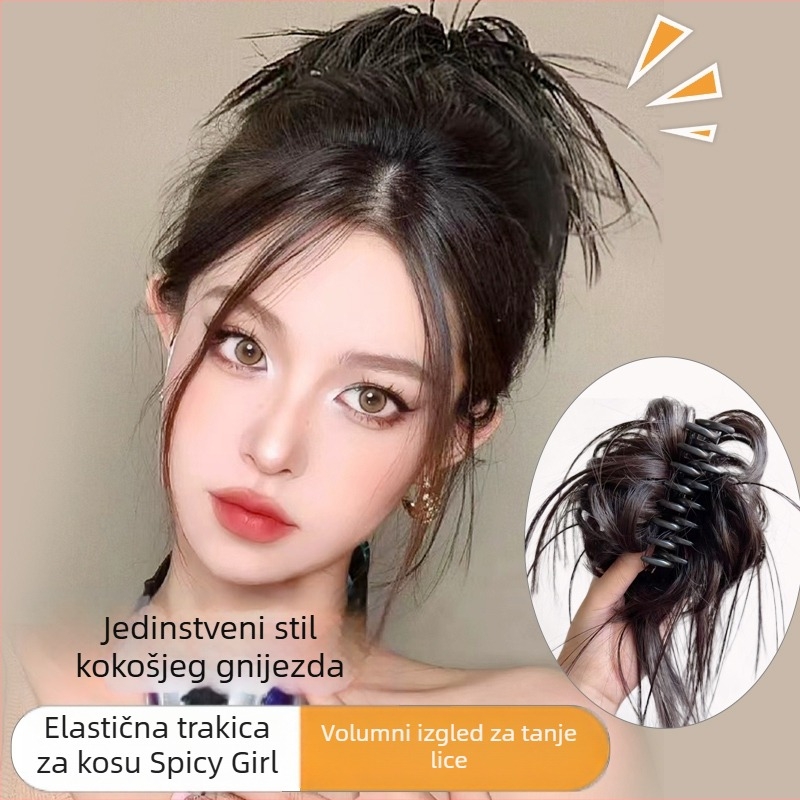 Guifu Ya Perika s klipom za pričvršćivanje — pahuljasti updo, žica visoke temperature, nije pogodno za toplo bojanje