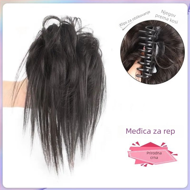 Guifu Ya Perika s klipom za pričvršćivanje — pahuljasti updo, žica visoke temperature, nije pogodno za toplo bojanje