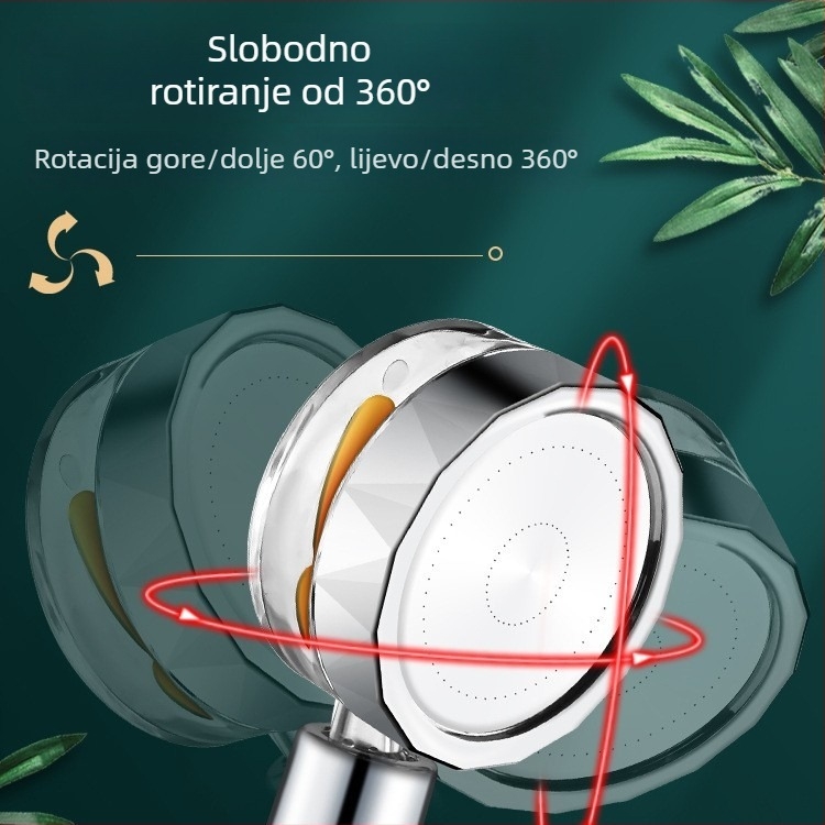 Prijenosni ručni tuš s funkcijama prskanja, masaže i kiše (ABS kućište, stil Light Luxury, model 04221)