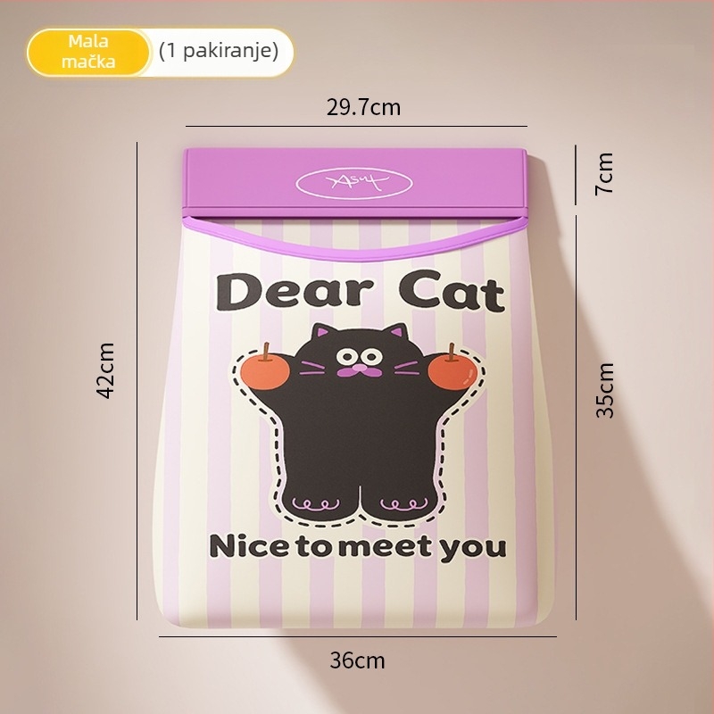 Zidni organizator vrećica za otpad od poliestera, velika kapaciteta, Velcro pričvršćivanje, dizajn crtani film, mrežasta torba