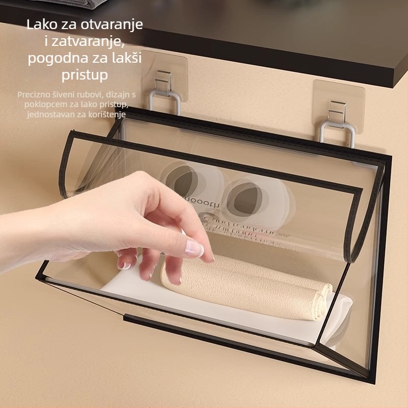 Zidna skladišna torba za kupaonu — plastična, model 00000, jednostavan i modern stil, višenamjenska, za donje rublje i odjeću