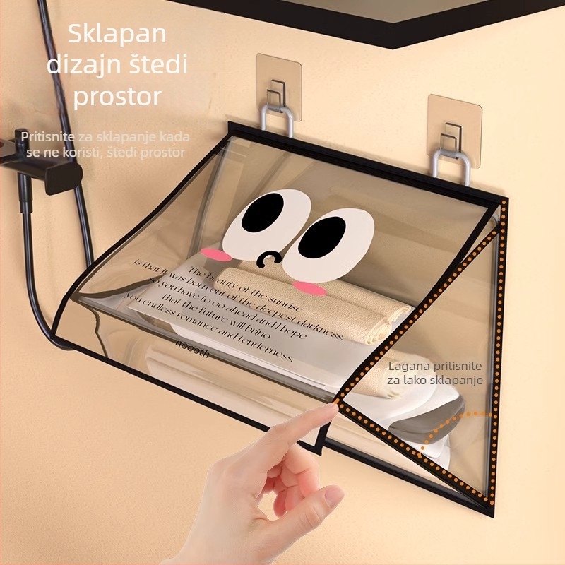 Zidna skladišna torba za kupaonu — plastična, model 00000, jednostavan i modern stil, višenamjenska, za donje rublje i odjeću