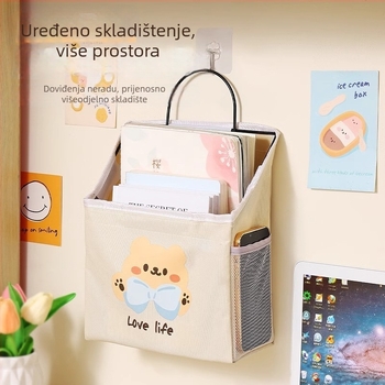 Vješena torba za pohranu za studentski dom – pamuk, model ZH96854, zidni nosač, karikaturni 3D stil, višestruka upotreba