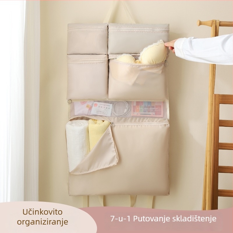 Organizator putovanja s visećom vrećom – 6 odjeljaka, Twill tkanina, višestruka namjena, jednostavan i modern stil, Gorgeous
