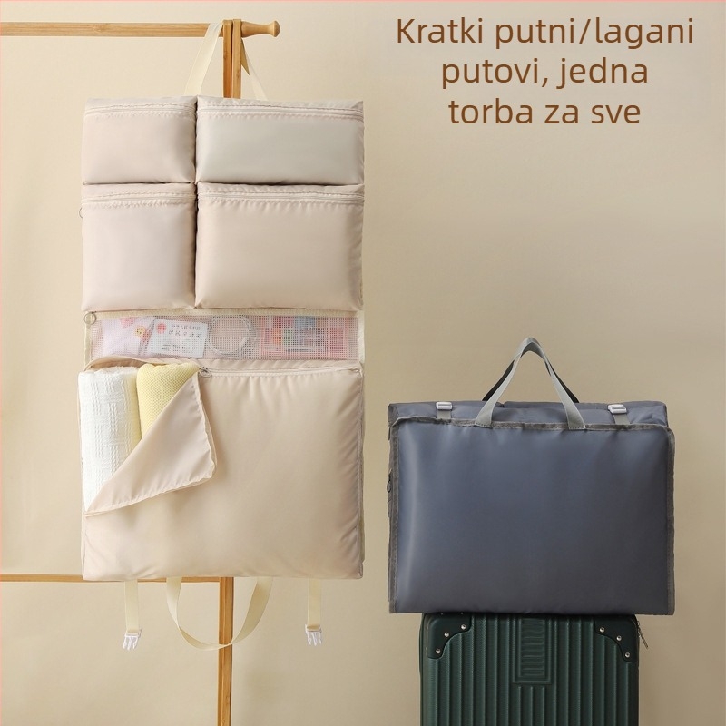 Organizator putovanja s visećom vrećom – 6 odjeljaka, Twill tkanina, višestruka namjena, jednostavan i modern stil, Gorgeous