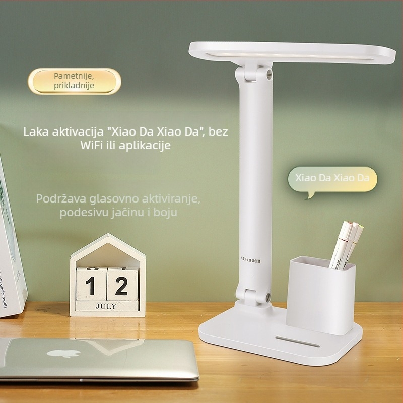 Punjiva LED stolna lampa, dodirno upravljanje, sklopivi dizajn, ugrađena baterija, Micro USB/Type-C priključak