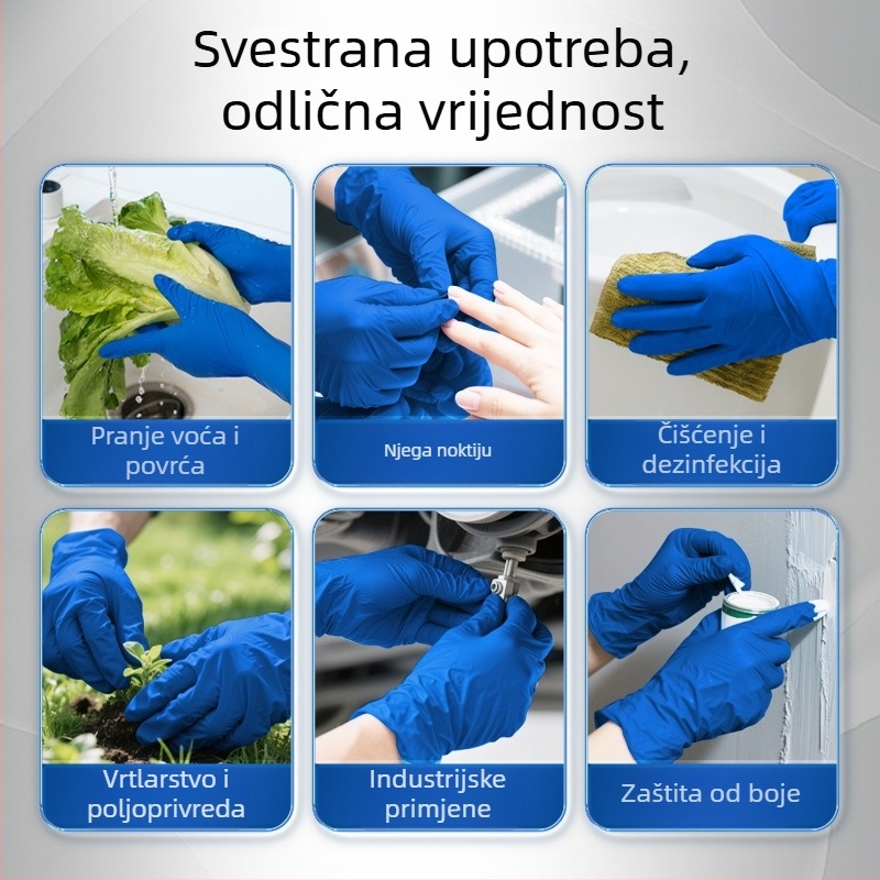 Blue Sail Medical jednokratne nitrilne rukavice, deblje, za catering i kućno čišćenje