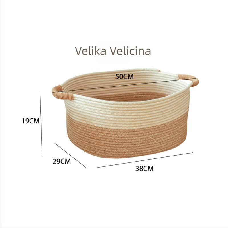 Koš za pohranu od pamučne niti, model 09, moderan minimalistički stil