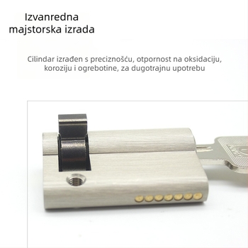 Cilindar za vrata – mesing, model 69686, moderan jednostavan stil, težina 100 g