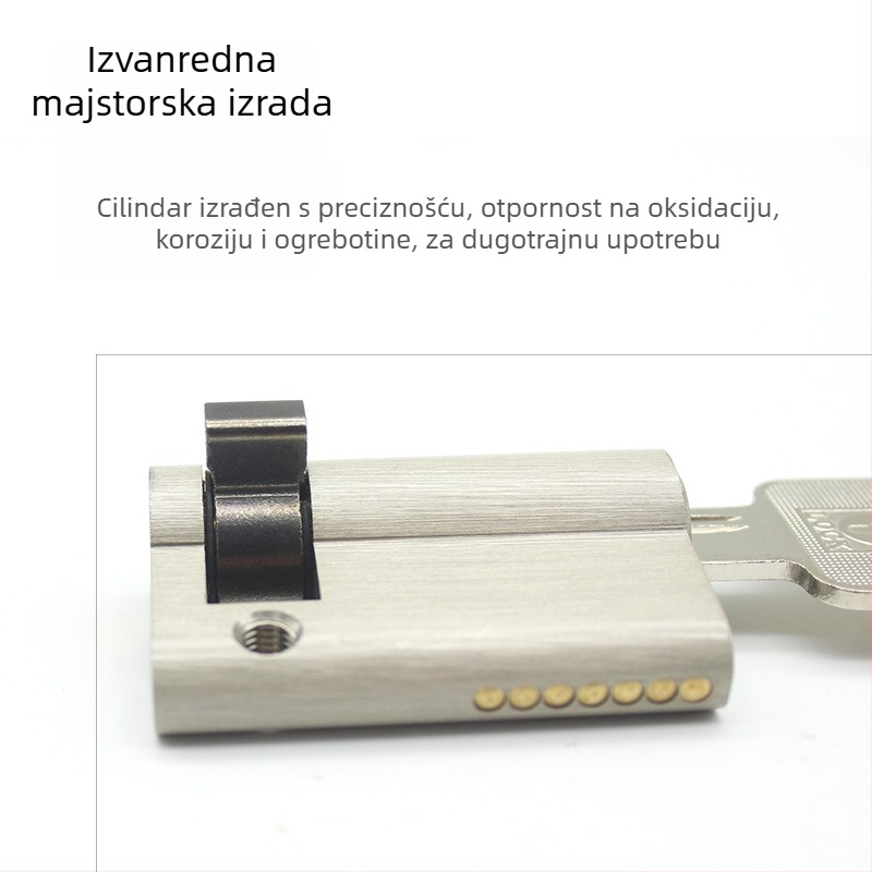 Cilindar za vrata – mesing, model 69686, moderan jednostavan stil, težina 100 g