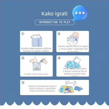 Ručni sapun s temom oceana i likovima crtanih životinja za djecu (3–6 godina) | Pakiranje: papirnata kutija | Prilagodljivo prema crtežu