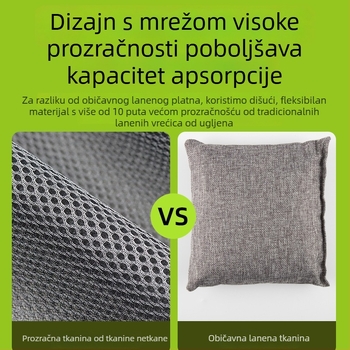 Torba od bambusovog ugljena za uklanjanje formaldehida, za ormariće i prostorije, 75 g, miris bambusovog ugljena