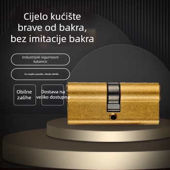 Medenasti cilindar brave, model BCCYD, s 5 ključevima tipa slot, pogodan za sigurnosna vrata i domove