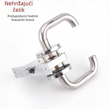 Brava za prolazna vrata – protupožarna, s drškom od nehrđajućeg čelika, model Aisle lock, ključ, pogodna za škole i bolnice