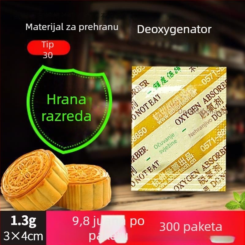 Vrećice za apsorpciju vlage za hranu, za kekse i orašaste plodove, 300 kom., 450 g, apsorpcija vlage