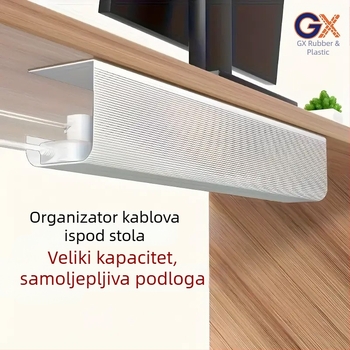 Organizator kablova ispod stola, PVC, veliki model, unutarnje navijanje, kod 041