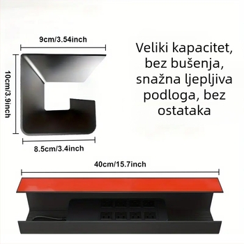 Organizator kablova ispod stola, PVC, veliki model, unutarnje navijanje, kod 041