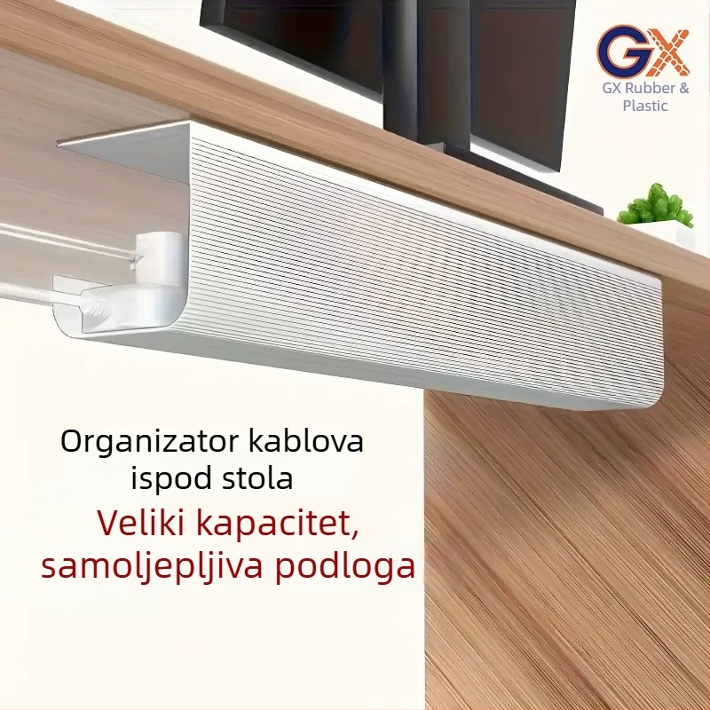 Organizator kablova ispod stola, PVC, veliki model, unutarnje navijanje, kod 041