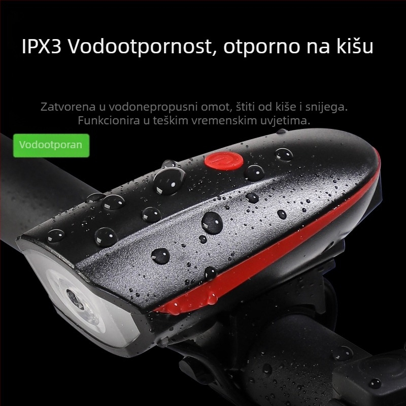 Prednje svjetlo za bicikl s električnim rogom za noćnu vožnju — Hissuke, prilagodljiva proizvodnja, spremno za privatnu marku