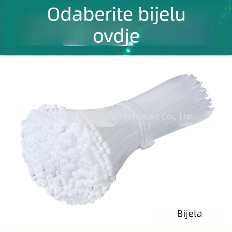 Najlonska kabelska stega s automatskim zaključavanjem, CHCC, PA66, debljina 1,1 mm, porijeklo Zhejiang