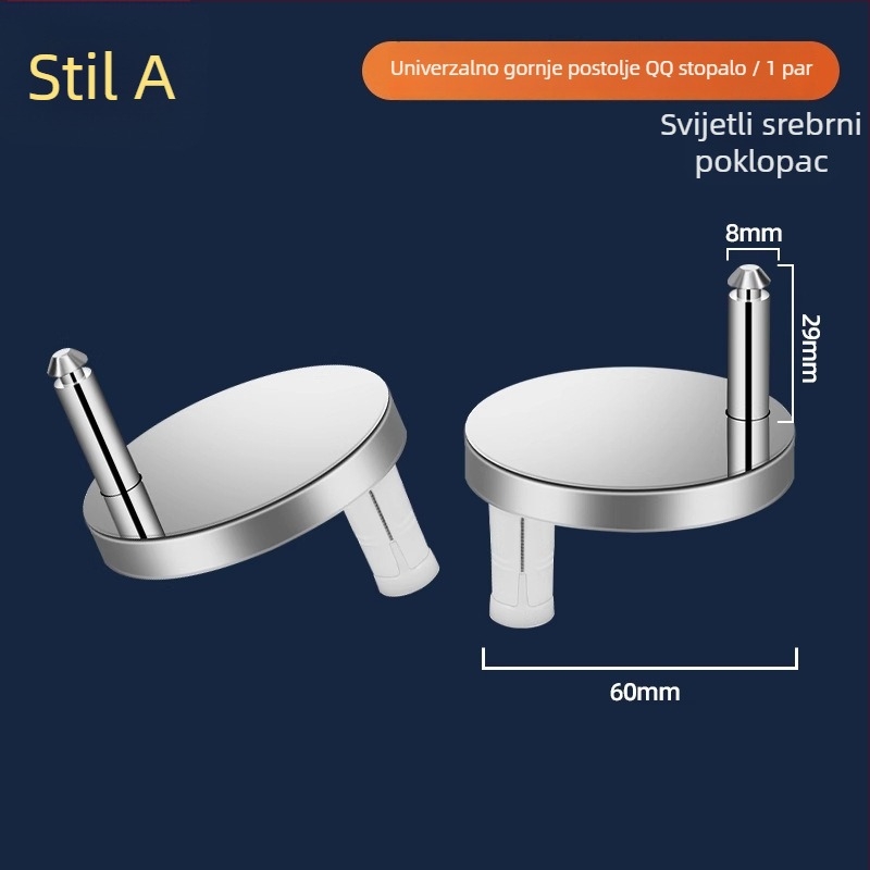 Pribor za sjedalo WC-a Caixuan, nehrđajući čelik, modernog jednostavnog stila