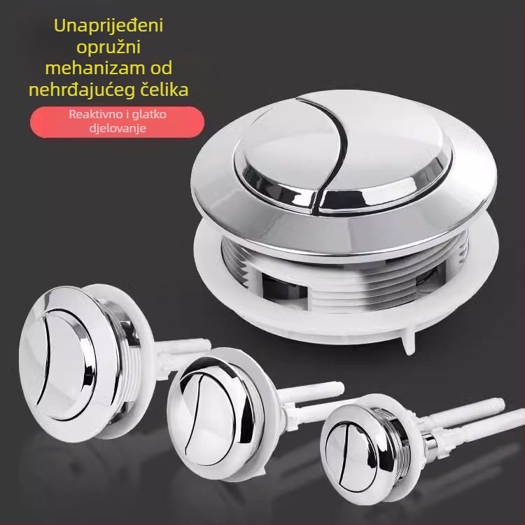 Gumb spremnika WC-a - univerzalni prekidač, okrugli debeli gumb, dodatak; Materijal: Drugo; CE certifikacija; Značka: Drugo; Instalacijske usluge: Ne