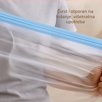 Putna vakuumska vrećica za odjeću s ručnim navijanjem i pumpom, PET+PE materijal, 180 komada u kutiji, lansirano 2022.