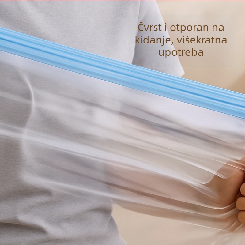 Putna vakuumska vrećica za odjeću s ručnim navijanjem i pumpom, PET+PE materijal, 180 komada u kutiji, lansirano 2022.