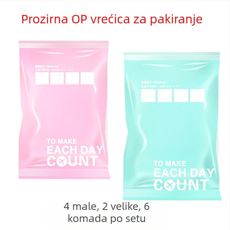 Set od 6 Roll-Up vaku torbi za pohranu — PA + PE materijal, vodootporno