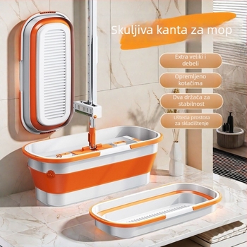 Sklopiva kanta za mop, pravokutna, s funkcijom cijeđenja, za pranje podova i pranje automobila (Materijal: PP; Marka: Home storm; Datum izlaska: jesen 2025; Težina: 0.55 kg)