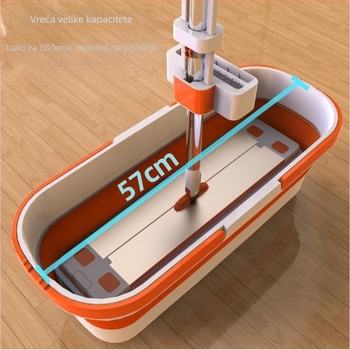 Sklopiva kanta za mop, pravokutna, s funkcijom cijeđenja, za pranje podova i pranje automobila (Materijal: PP; Marka: Home storm; Datum izlaska: jesen 2025; Težina: 0.55 kg)