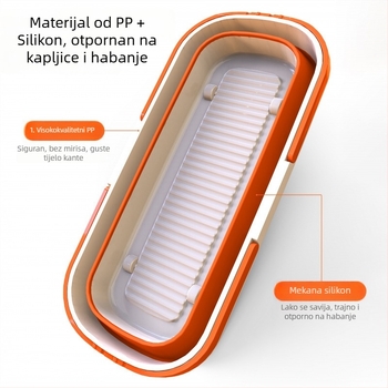 Sklopiva kanta za mop, pravokutna, s funkcijom cijeđenja, za pranje podova i pranje automobila (Materijal: PP; Marka: Home storm; Datum izlaska: jesen 2025; Težina: 0.55 kg)